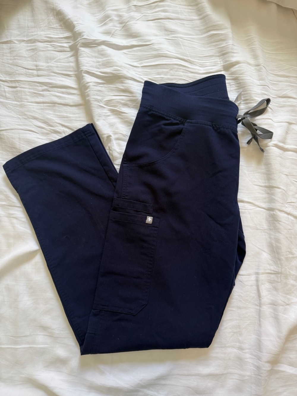 Navy Drawstring Scrub Pants